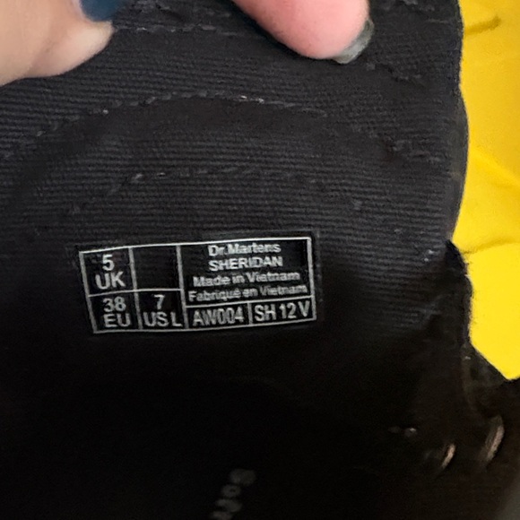 Dr. Martens Black Patterned Combat Boots - Picture 3 of 4